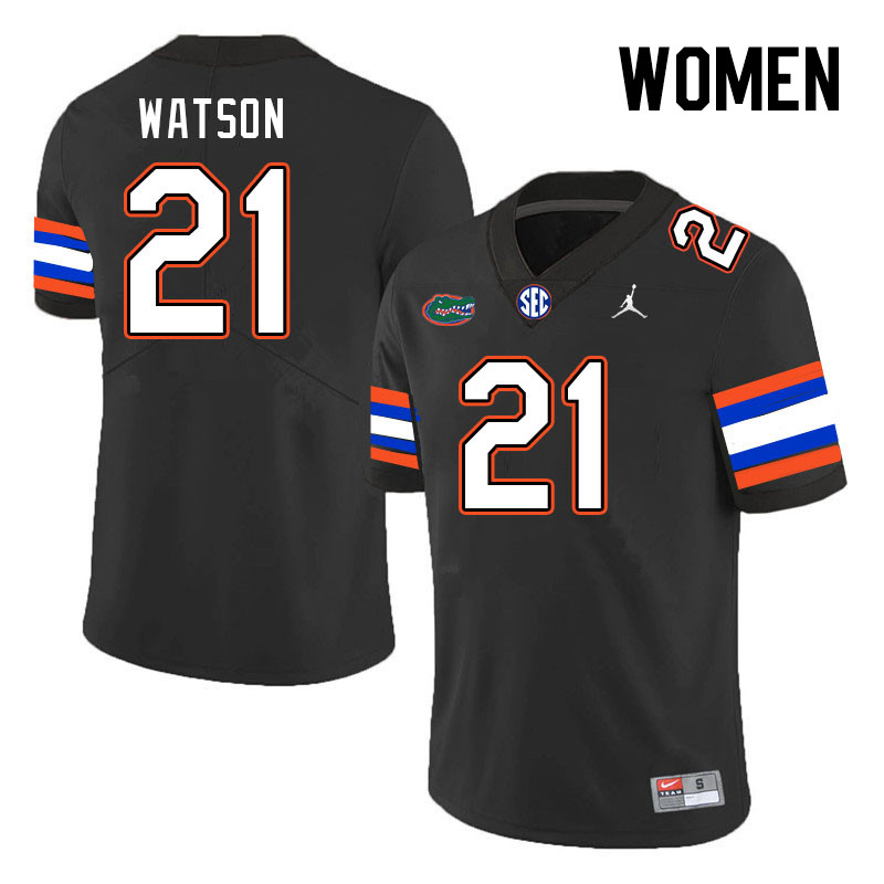 Women #21 Desmond Watson Florida Gators College Football Jerseys Stitched-Black